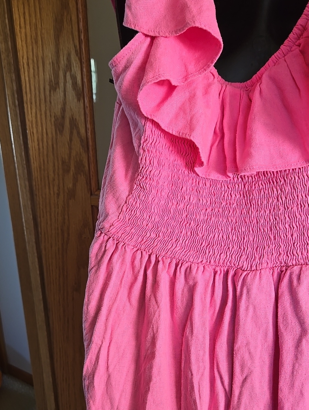 Ava & Viv Pink Xxl Ruffle Trim Dress Womens - Picture 9 of 12